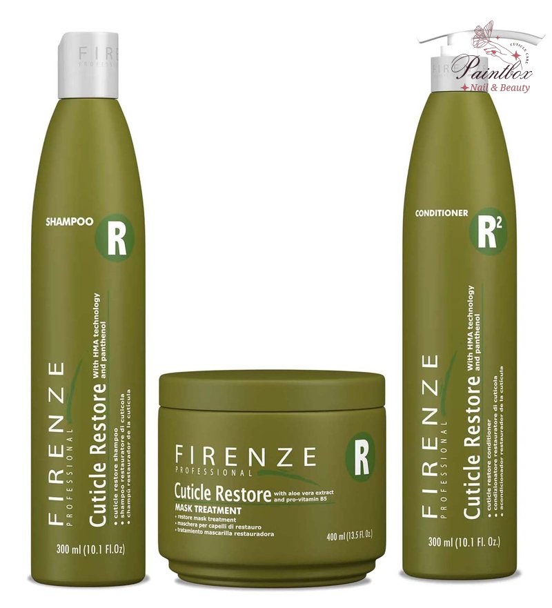 Firenze Professional Cuticle Restore Trio: Shampoo, Conditioner & Mask